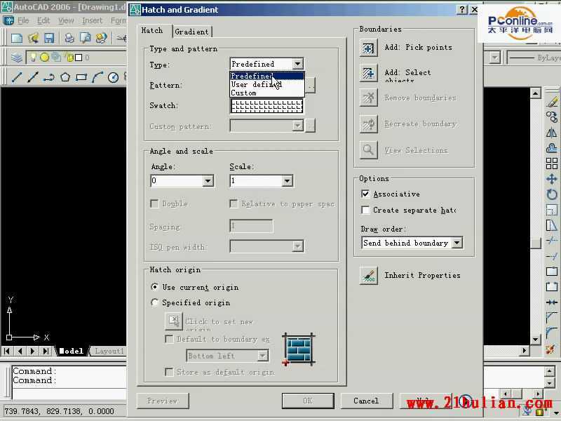 CAD2006填充命令教程1